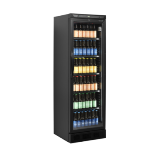 Armoire à boissons noire 358L 1 porte vitrée - Tefcold CEV425 BLACK