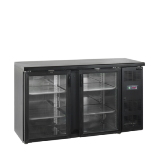 Arrière de bar réfrigéré 290L 2 portes vitrées - Tefcold CBC210G